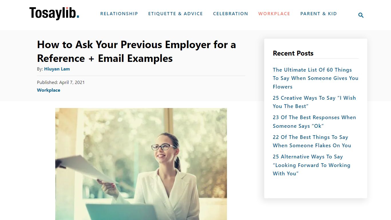 How to Ask Your Previous Employer for a Reference - Tosaylib