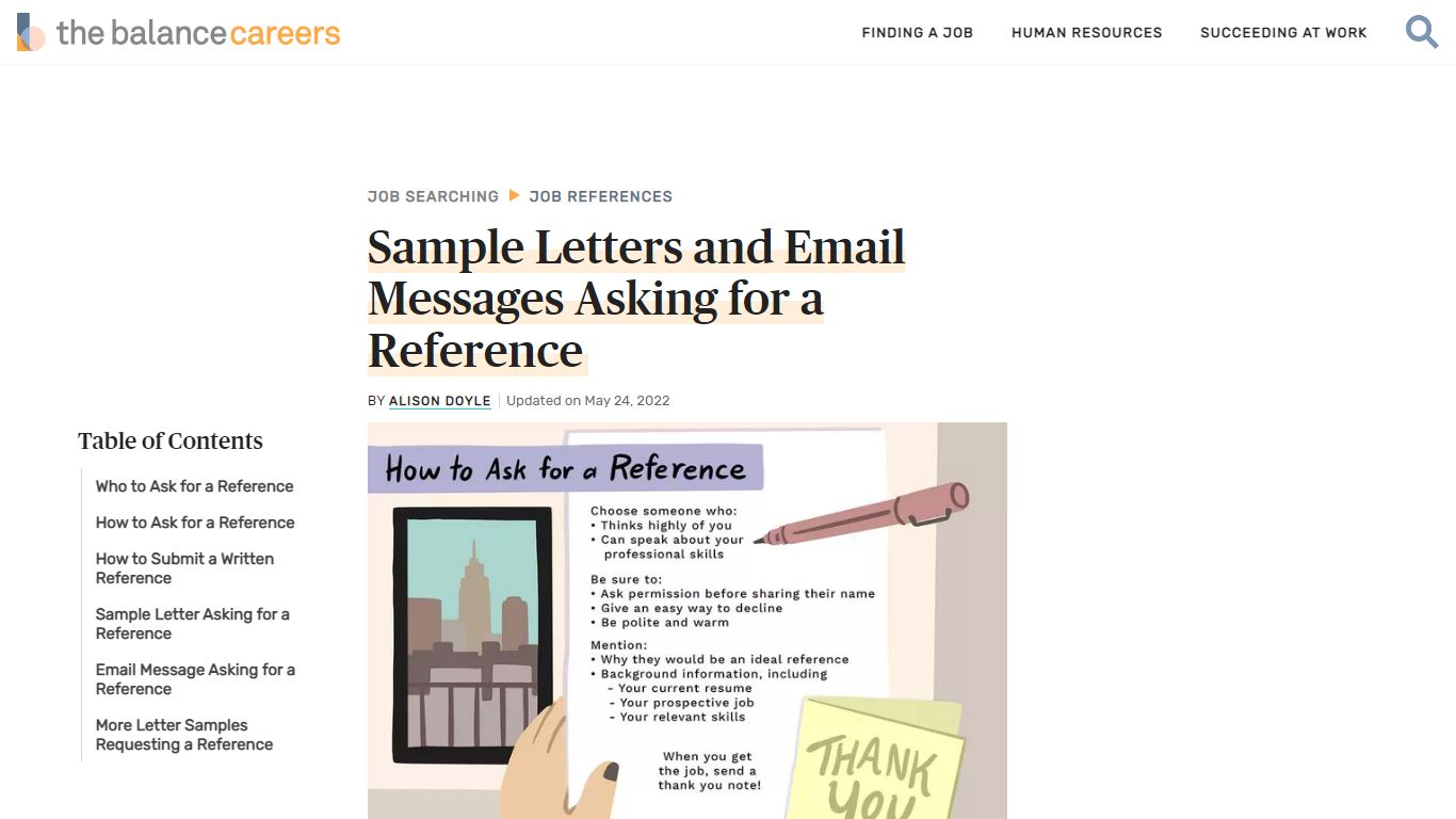 Sample Letters and Emails to Ask for a Reference - The Balance Careers